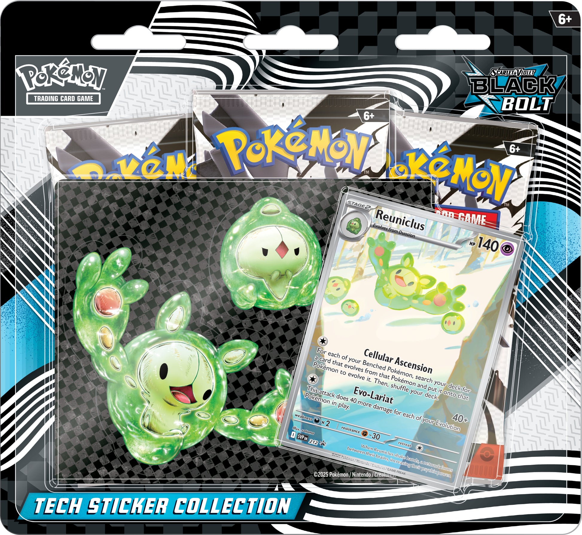 Pokemon Black Bolt Tech Sticker Collection Reuniclus