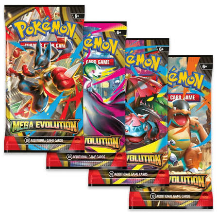10x Pokemon Mega Evolution Booster Pack 10+1 Gratis
